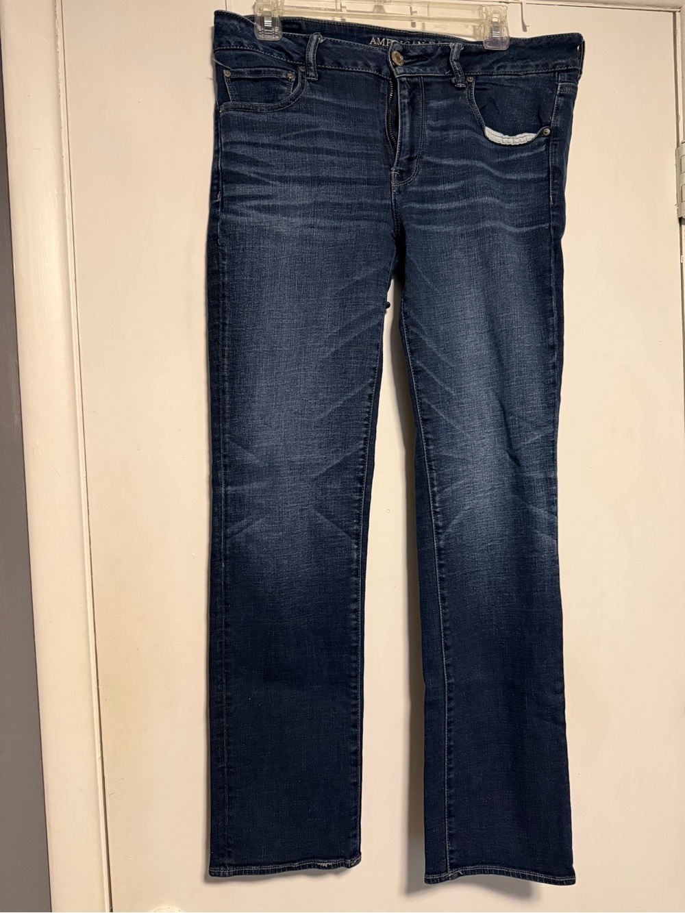American Eagle - Super Stretch dark wash straight leg women’s jeans - Blue | 12